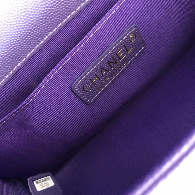 Small boy chanel handbag V67085 purple