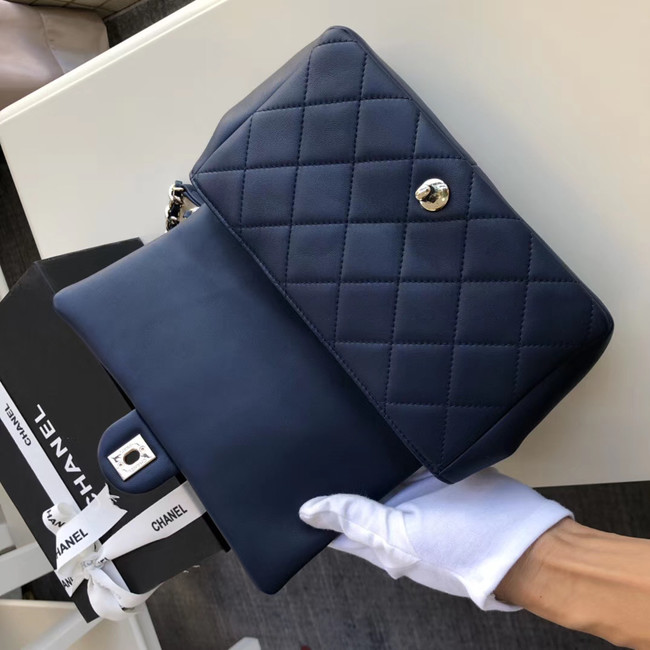 Chanel Lambskin Flap Bag &gold-Tone Metal AS1353 blue