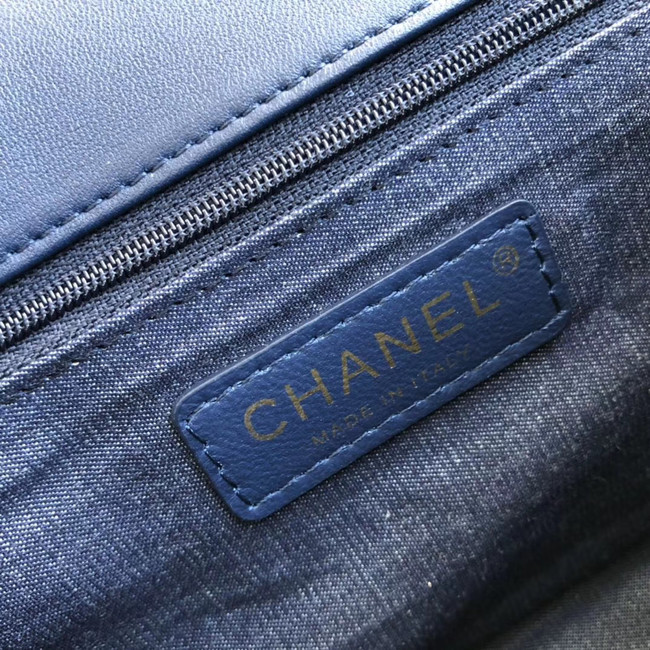 Chanel Lambskin Flap Bag &gold-Tone Metal AS1353 blue