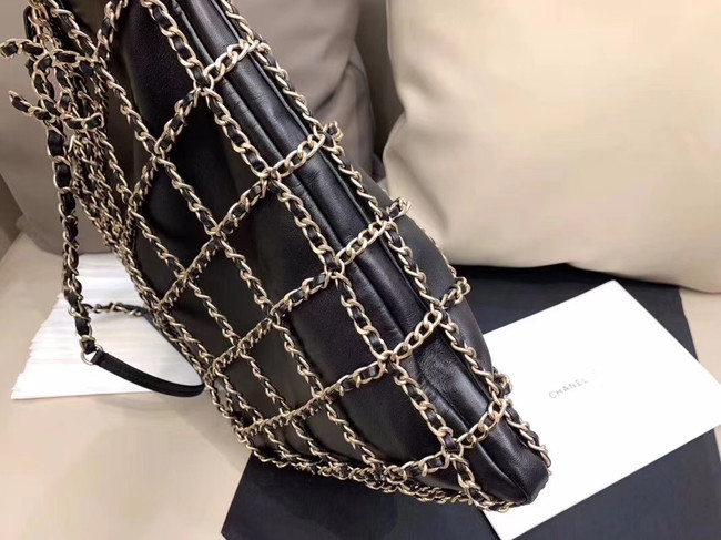 Chanel Lambskin Shopping bag AS1383 black