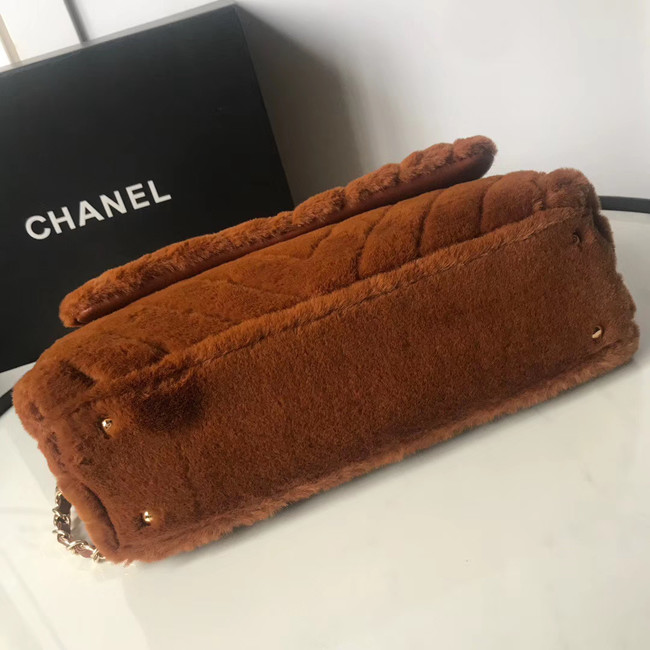Chanel flap bag with top handle A92991 Camel