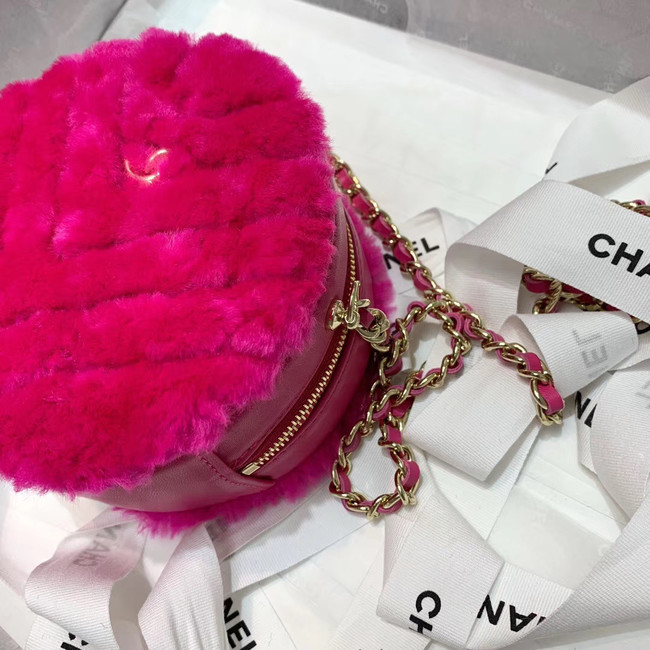 Chanel Wool sheepskin & Gold-Tone Metal AP0366 rose