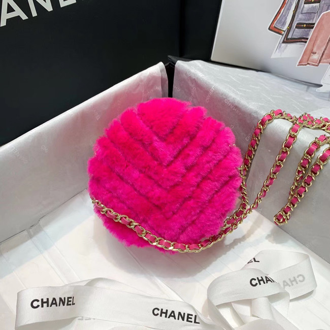 Chanel Wool sheepskin & Gold-Tone Metal AP0366 rose