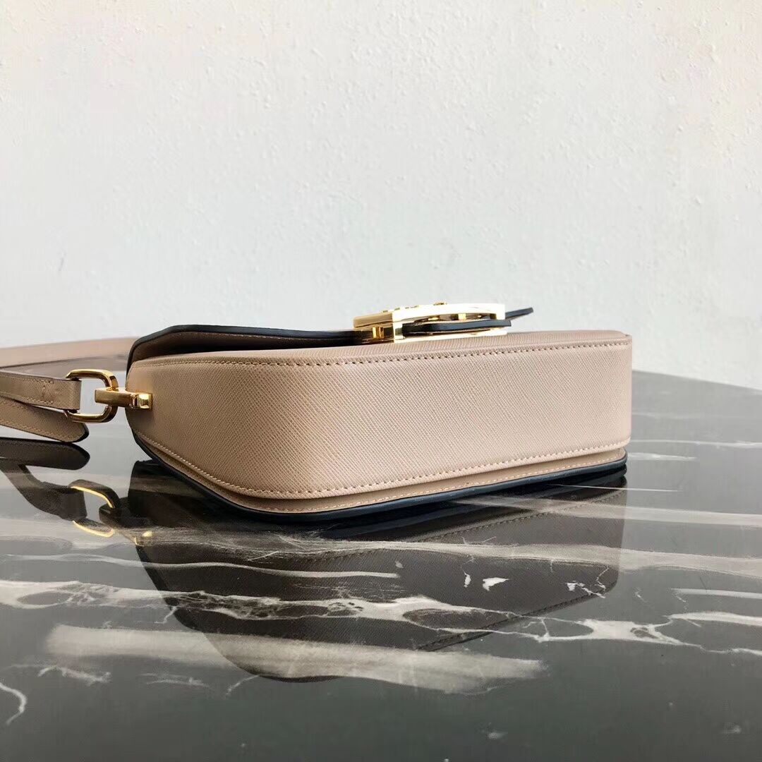 Prada Embleme Saffiano leather bag 1BD217 apricot