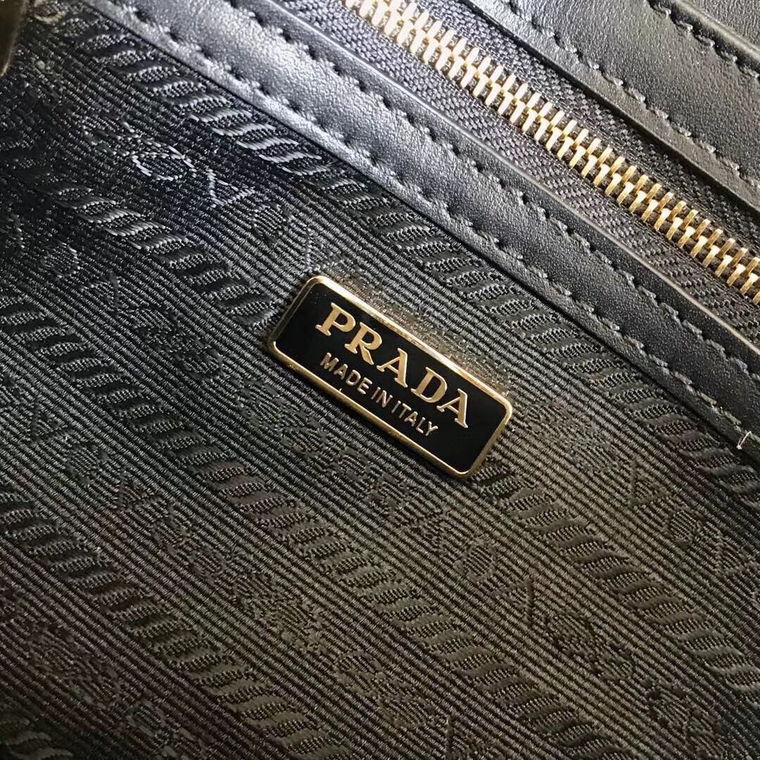 Prada Embleme Saffiano leather bag 1BD217 black 