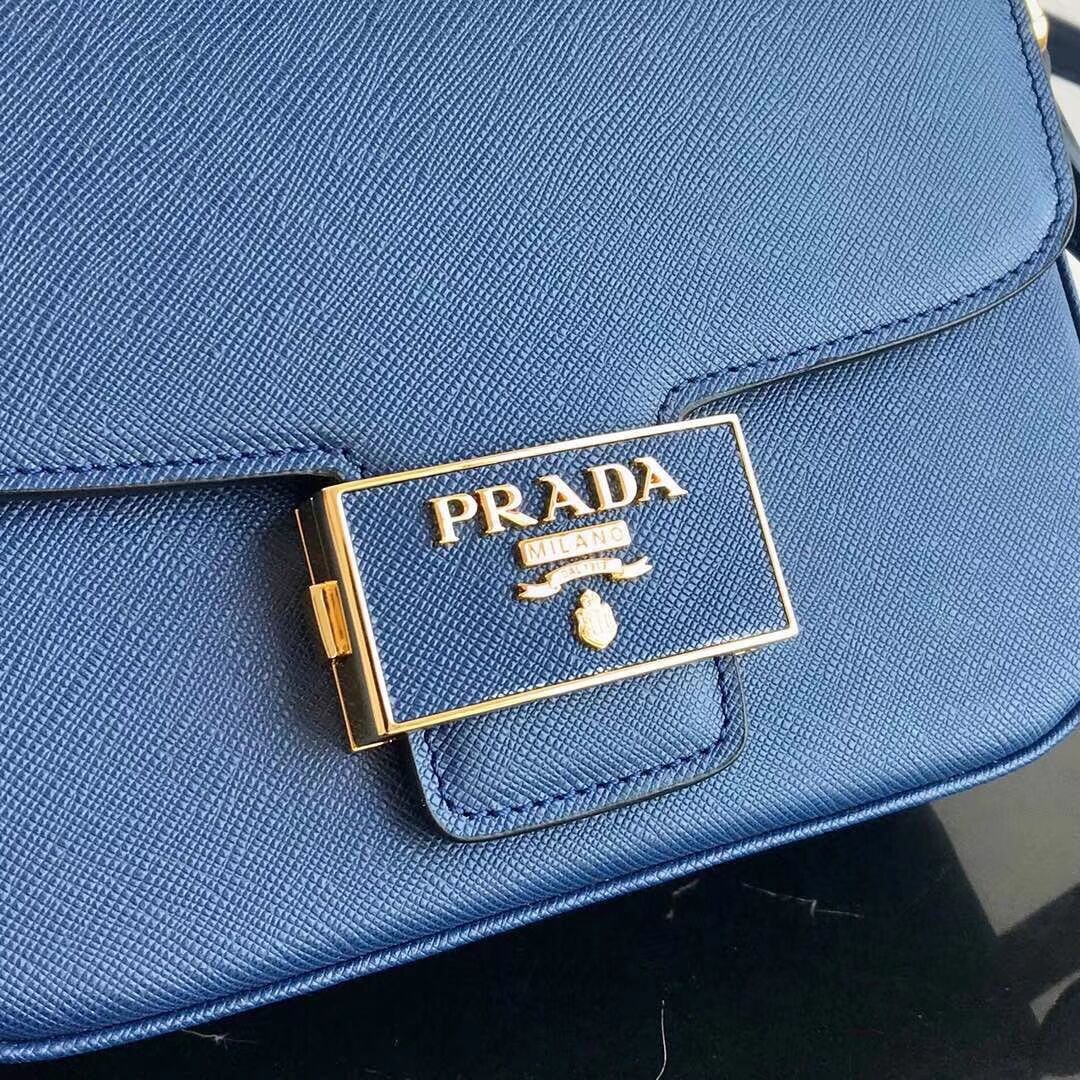 Prada Embleme Saffiano leather bag 1BD217 green