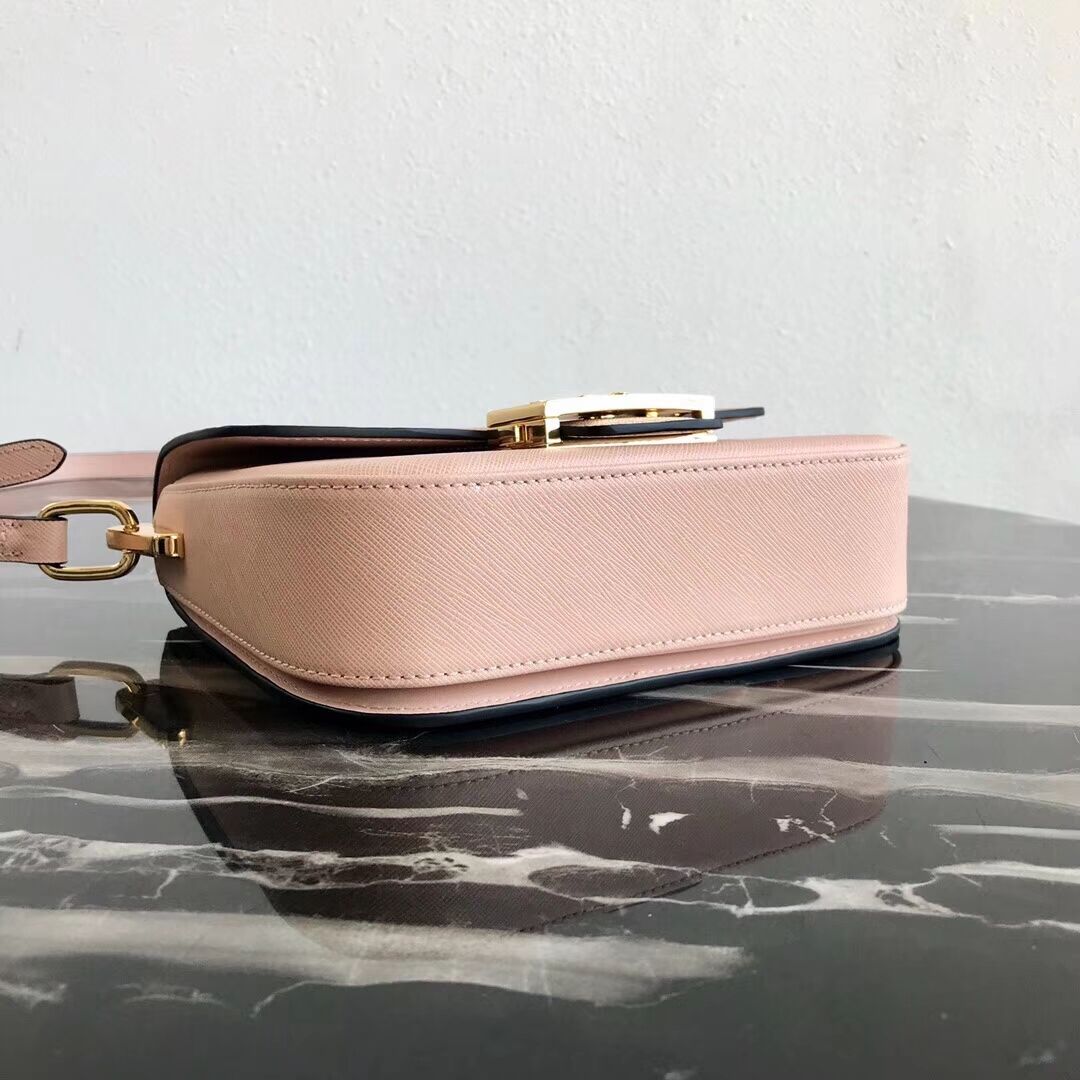 Prada Embleme Saffiano leather bag 1BD217 pink