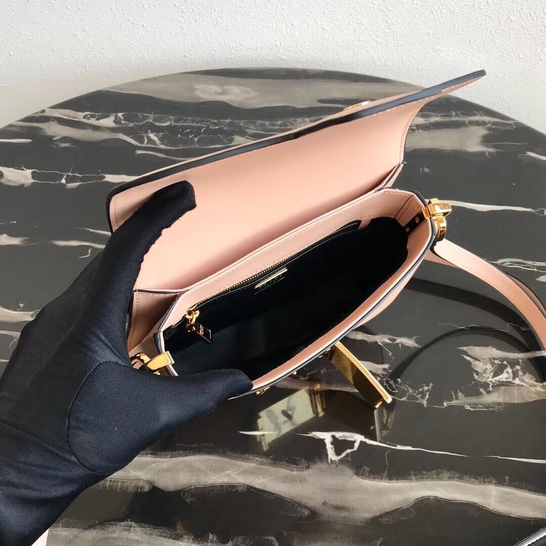 Prada Embleme Saffiano leather bag 1BD217 pink