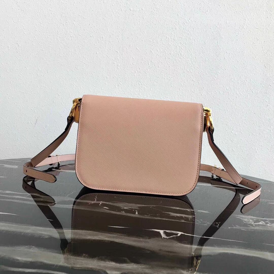 Prada Embleme Saffiano leather bag 1BD217 pink