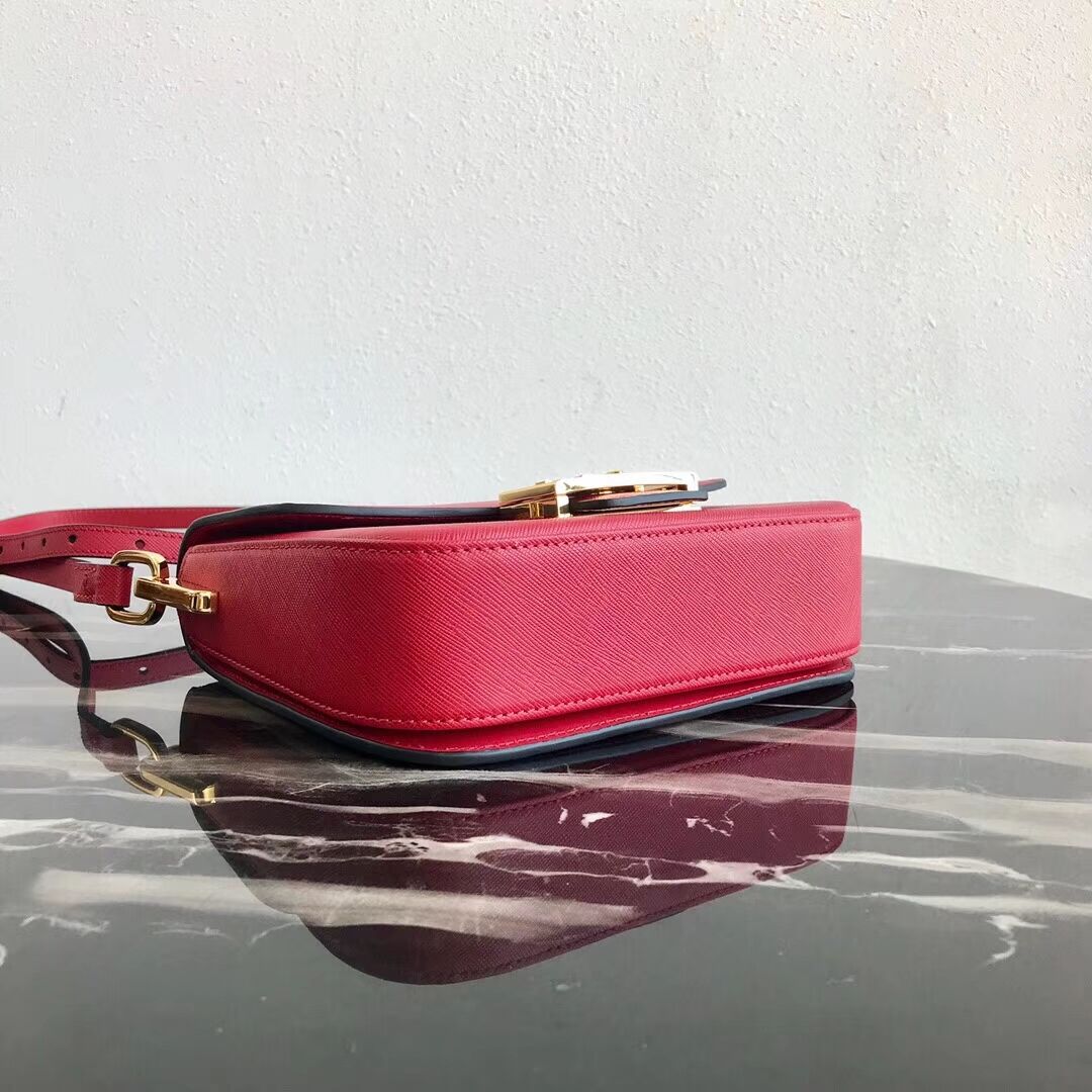 Prada Embleme Saffiano leather bag 1BD217 red