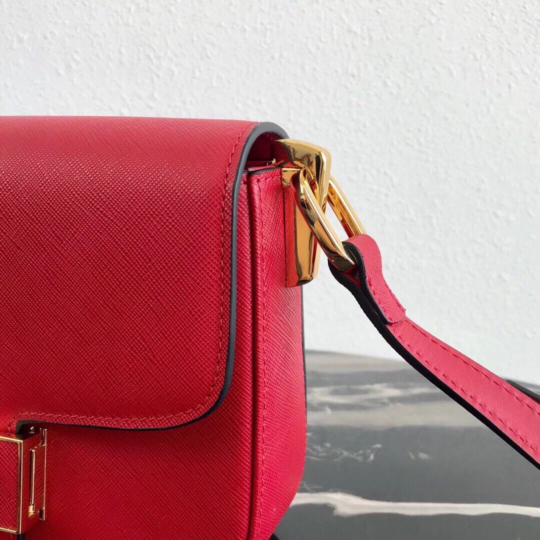 Prada Embleme Saffiano leather bag 1BD217 red