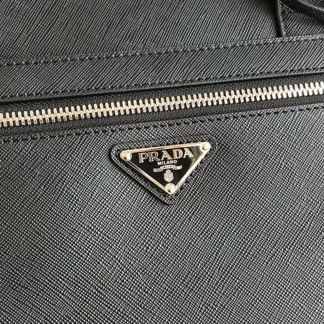 Prada Embleme Saffiano leather bag 2VE015 black
