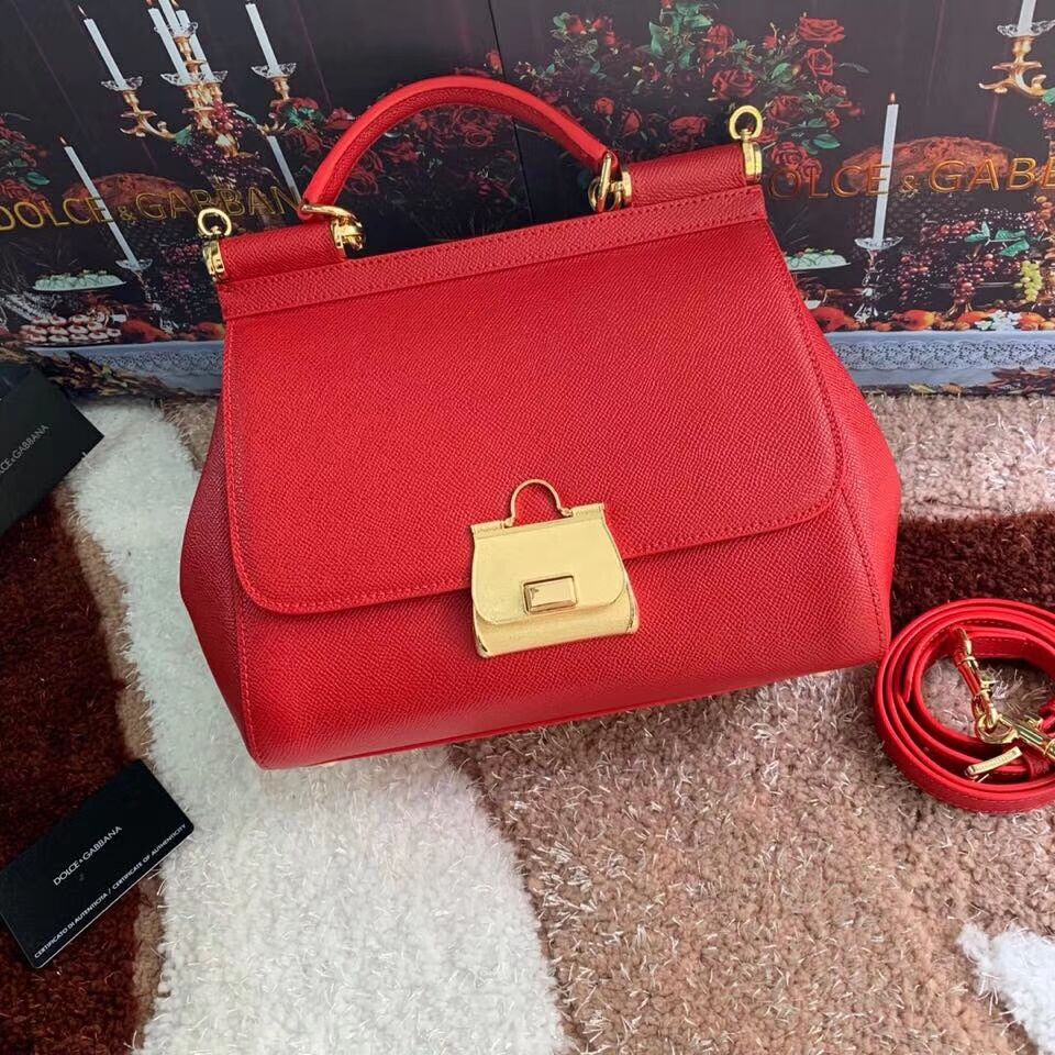 Dolce & Gabbana Origianl Leather Bag 4131 red