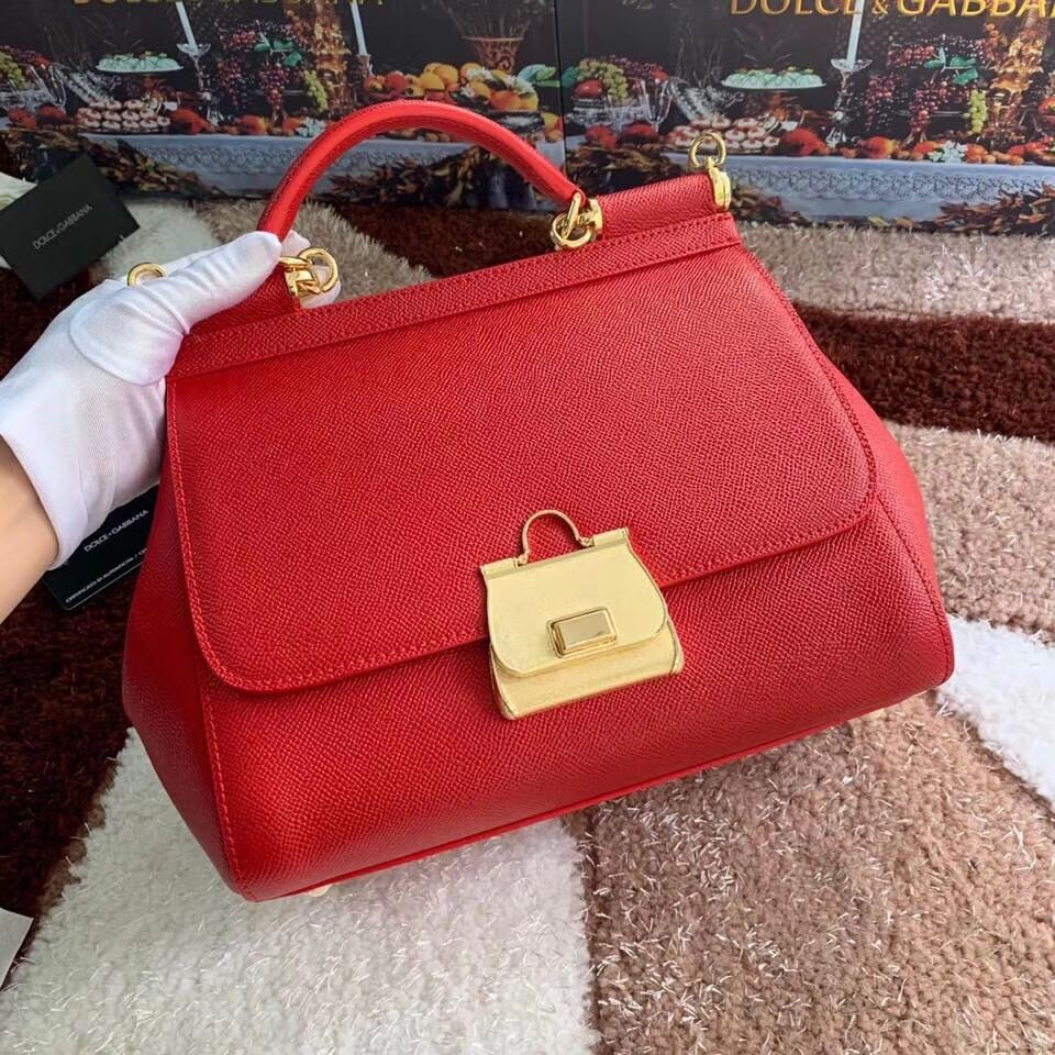 Dolce & Gabbana Origianl Leather Bag 4131 red