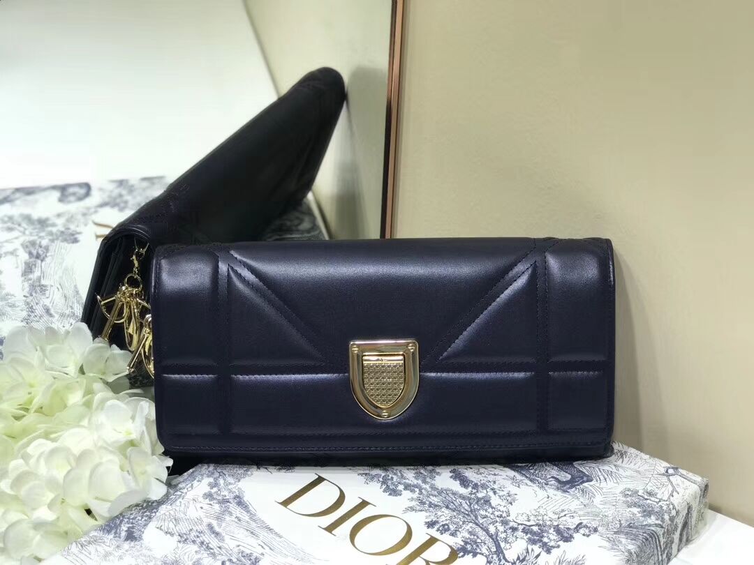 DIOR CLUTCH gold-tone metal C1040A black