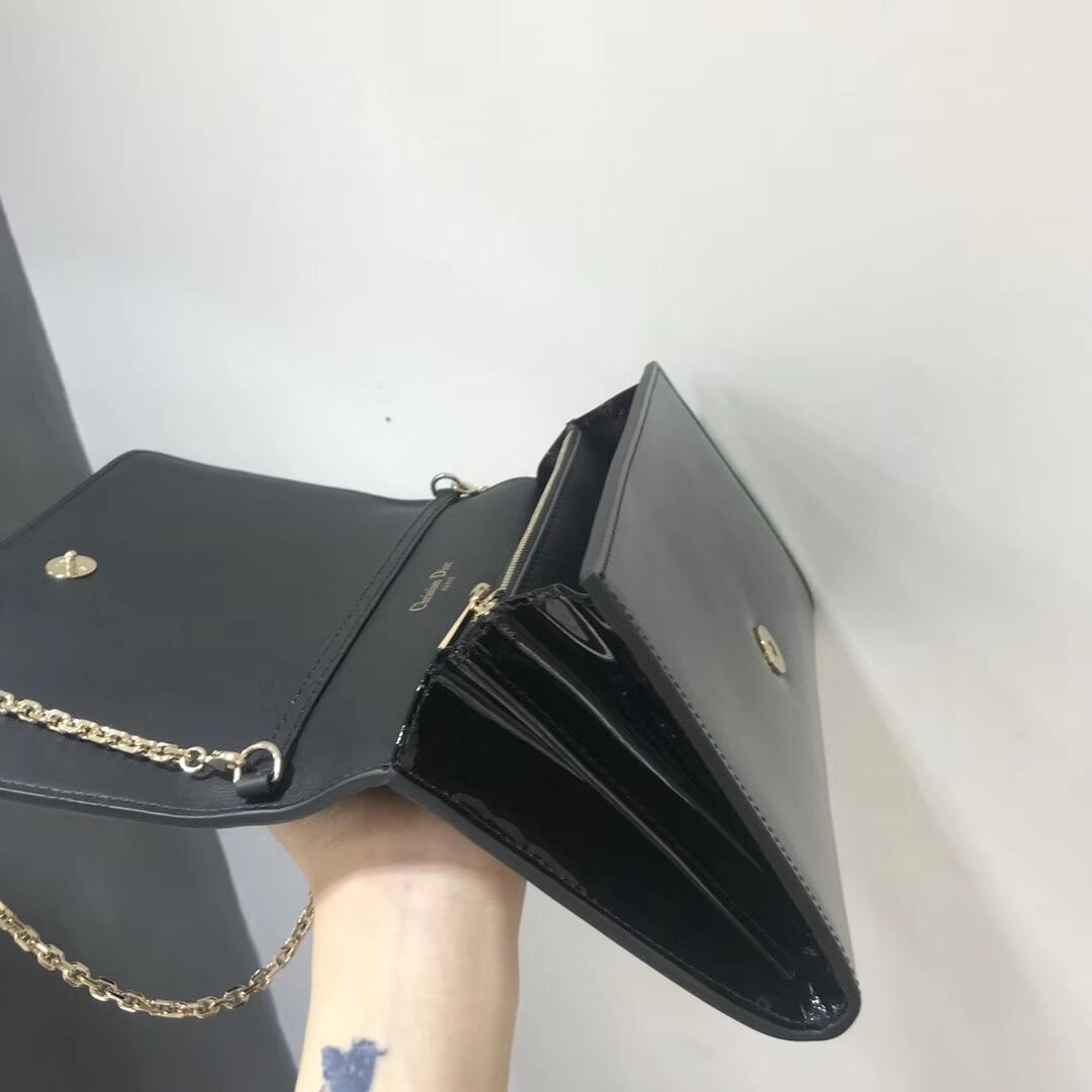Dior leather Clutch bag M9205 black