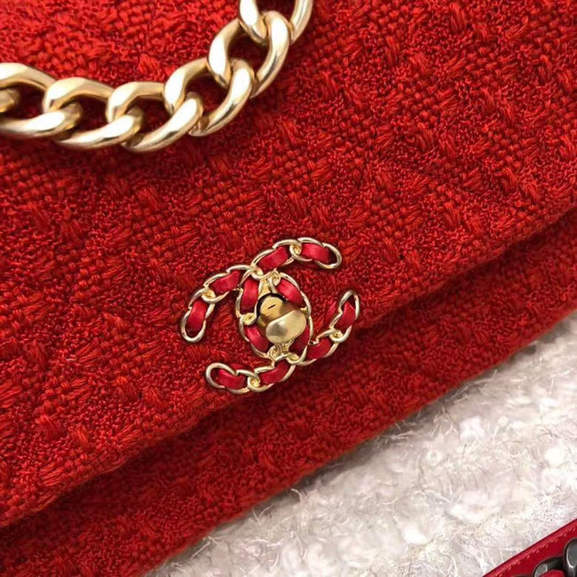 CHANEL 19 Flap Bag AS1160 red