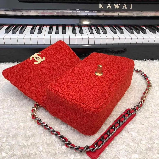 CHANEL 19 Flap Bag AS1160 red