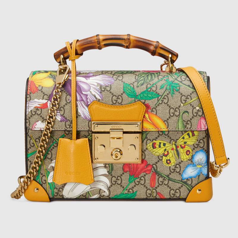 Gucci Padlock GG small bamboo shoulder Backpack 603221 yellow