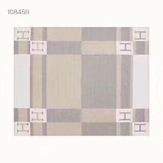 Hermes Lambswool & Cashmere Shawl & Blanket 71152 Camel