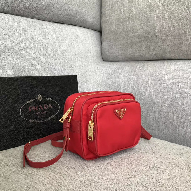 Prada Nylon Shoulder Bag 82022 red