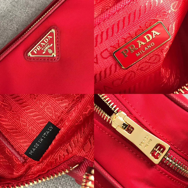 Prada Nylon Shoulder Bag 82022 red