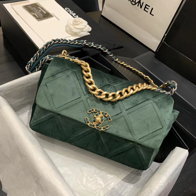 CHANEL 19 Flap Bag AS1160 green