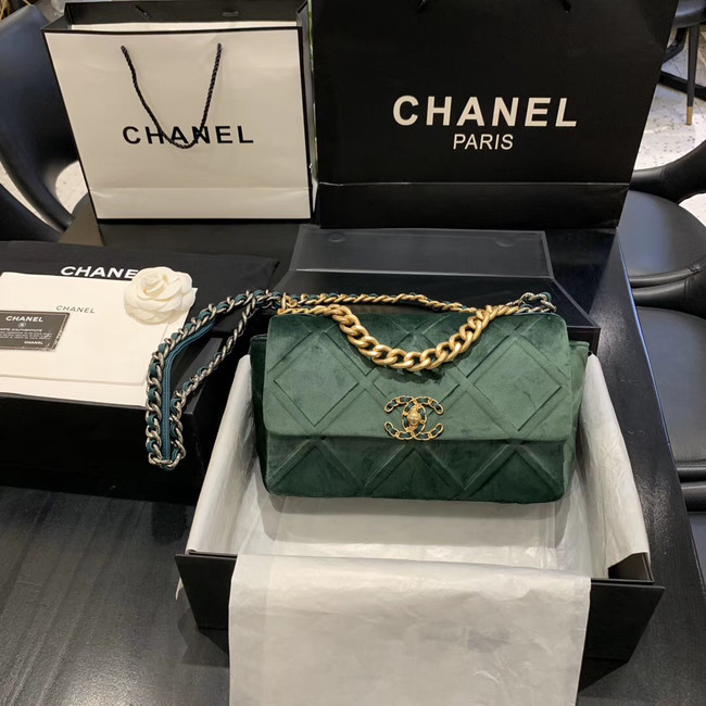 CHANEL 19 Flap Bag AS1160 green