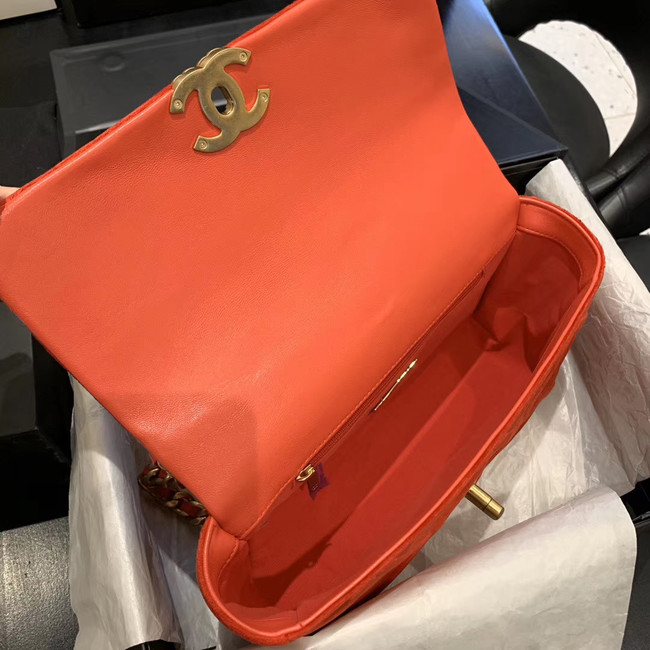 CHANEL 19 Flap Bag AS1160 orange