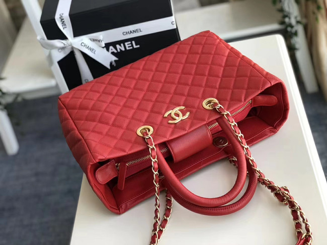 Chanel Original large shopping bag Grained Calfskin A93525 red