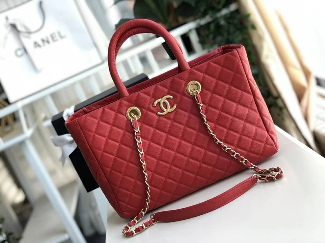 Chanel Original large shopping bag Grained Calfskin A93525 red