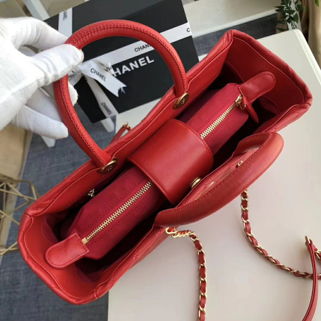 Chanel Original large shopping bag Grained Calfskin A93525 red