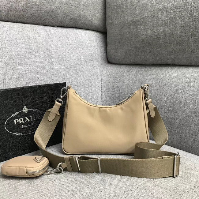 Prada Nylon Shoulder Bag 91277 apricot