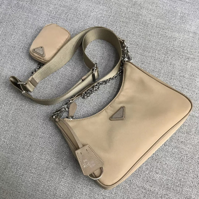 Prada Nylon Shoulder Bag 91277 apricot