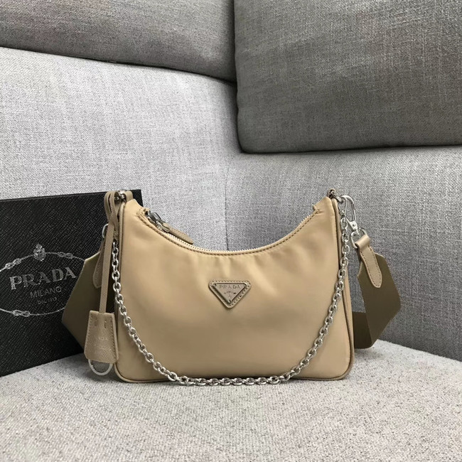 Prada Nylon Shoulder Bag 91277 apricot