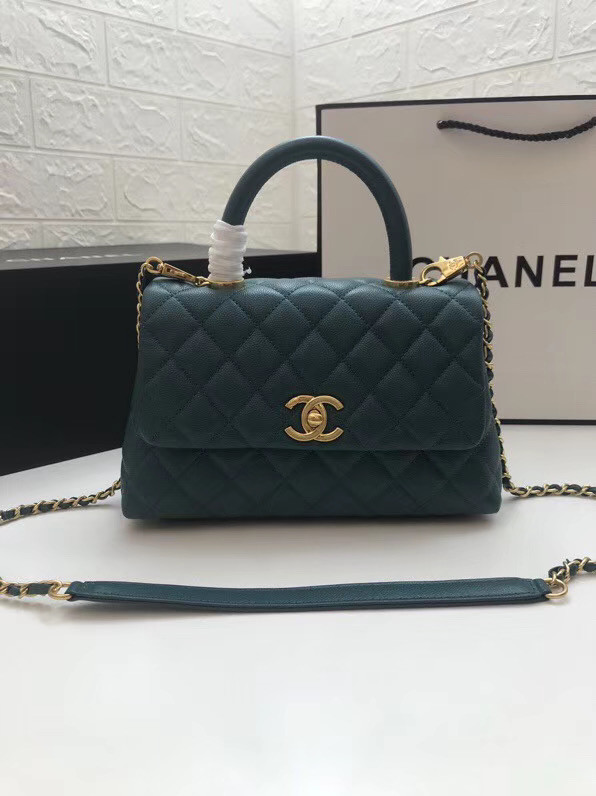 Chanel Small Flap Bag with Top Handle A92990 blue