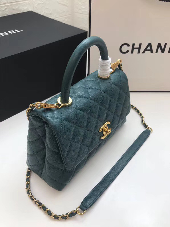 Chanel Small Flap Bag with Top Handle A92990 blue