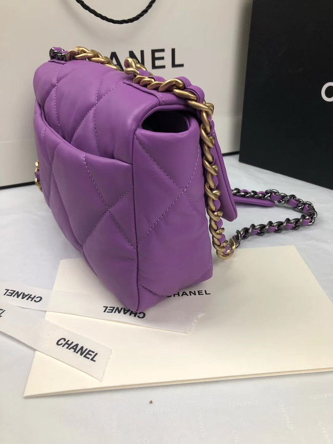 CHANEL 19 Flap Bag AS1160 purple