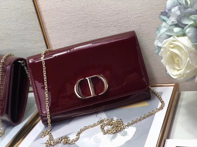 Dior leather Clutch bag M9205 Burgundy