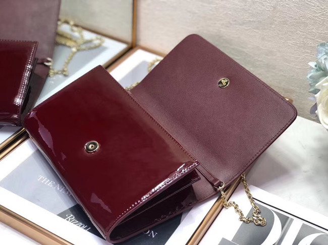 Dior leather Clutch bag M9205 Burgundy