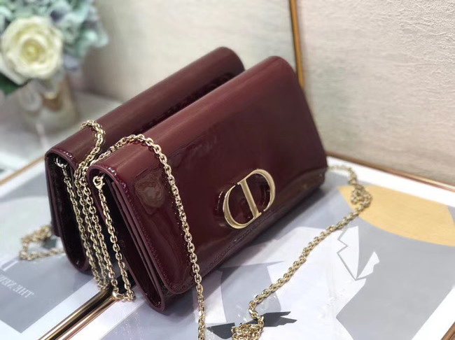 Dior leather Clutch bag M9205 Burgundy