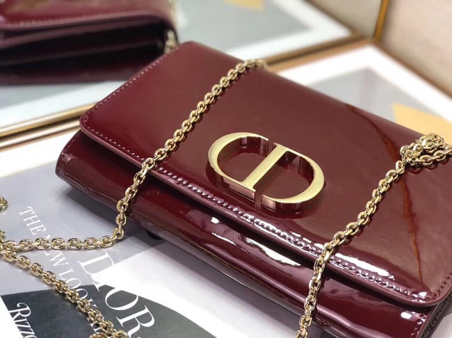 Dior leather Clutch bag M9205 Burgundy