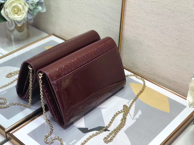 Dior leather Clutch bag M9205 Burgundy