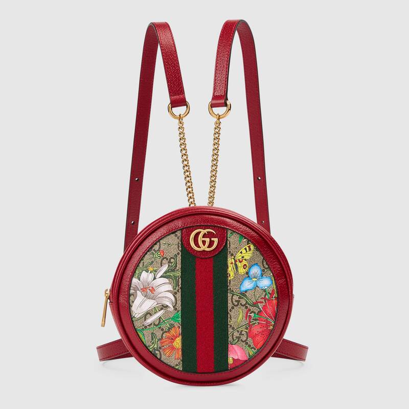 Gucci Ophidia series GG flower Mini Backpack 598661 red