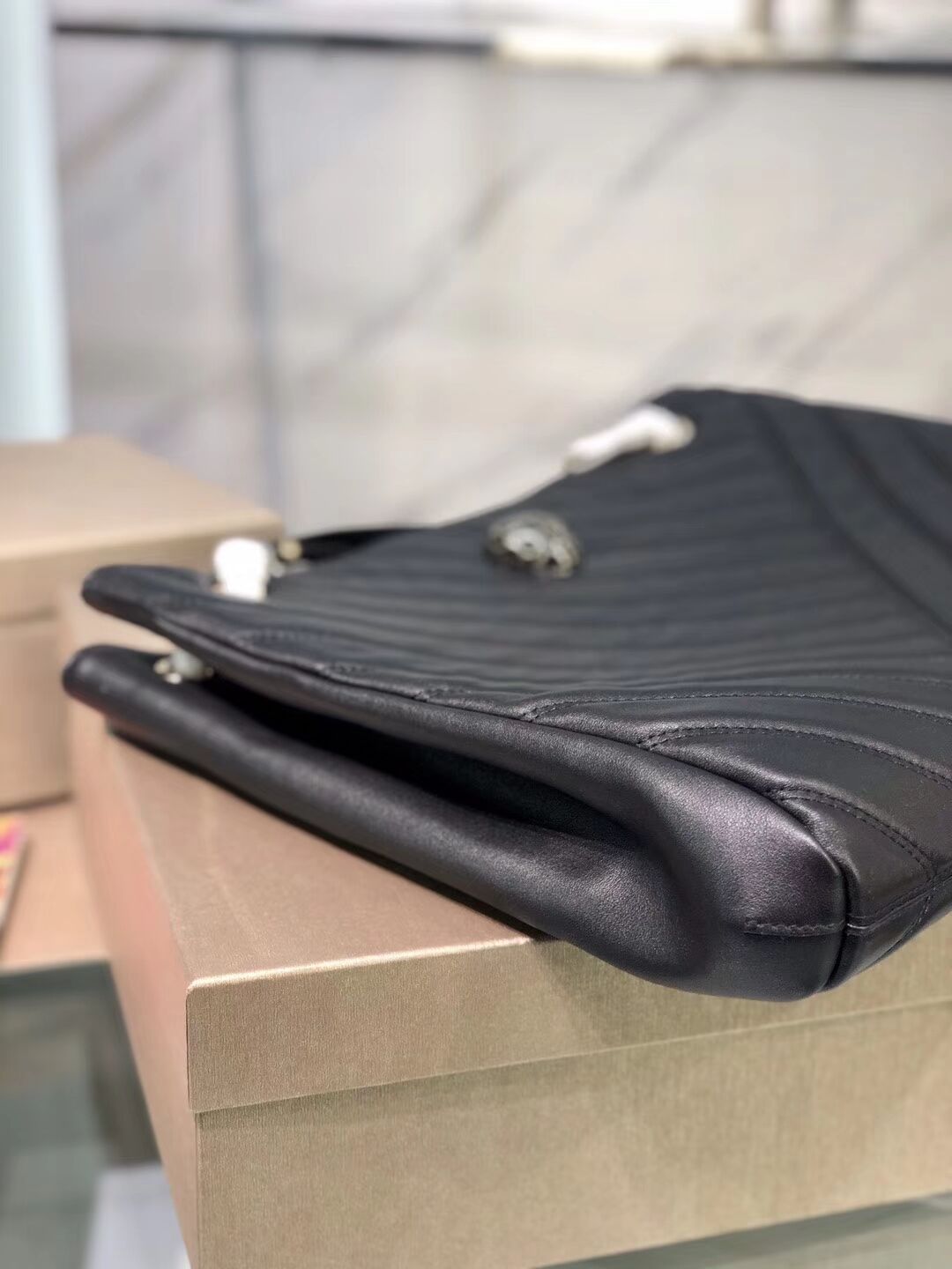 BVLGARI Shoulder Bag Calfskin Leather B287996 black