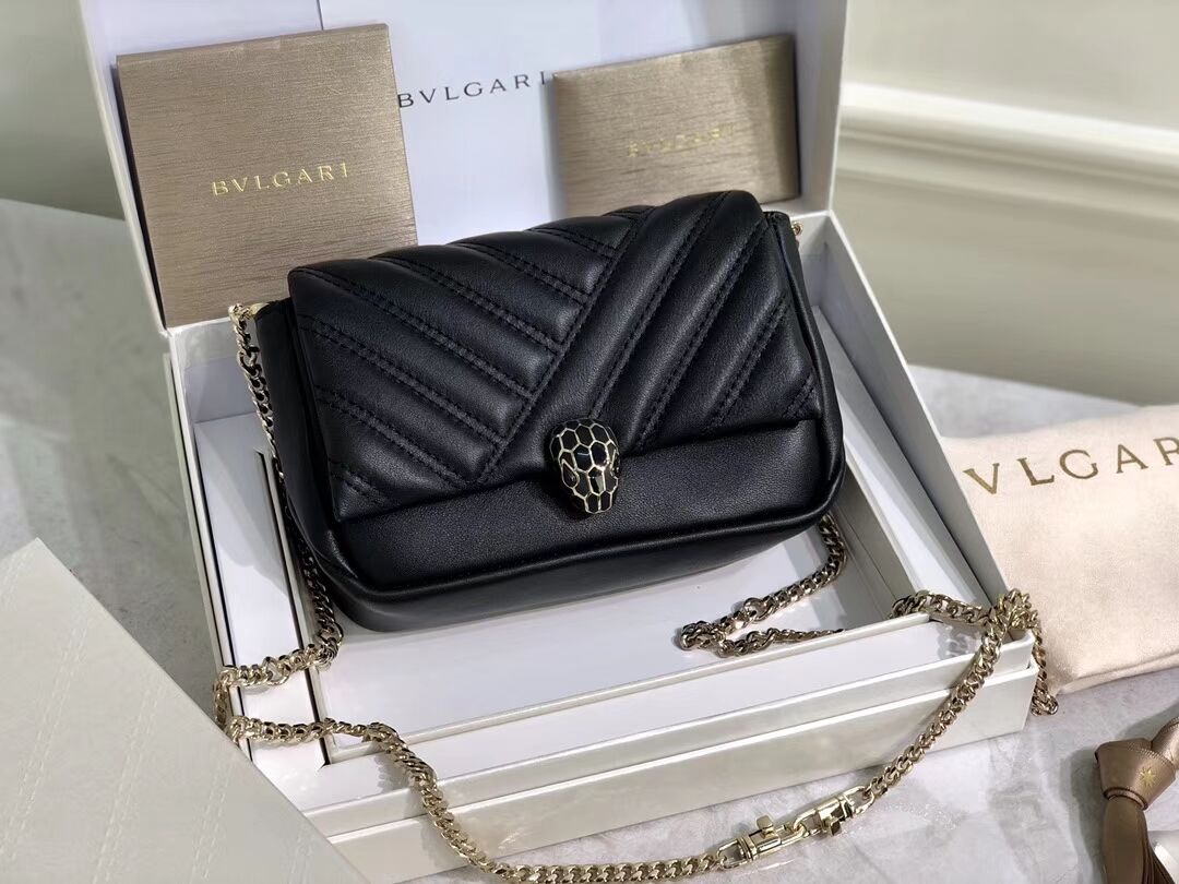 BVLGARI Shoulder Bag Calfskin Leather B288760 black