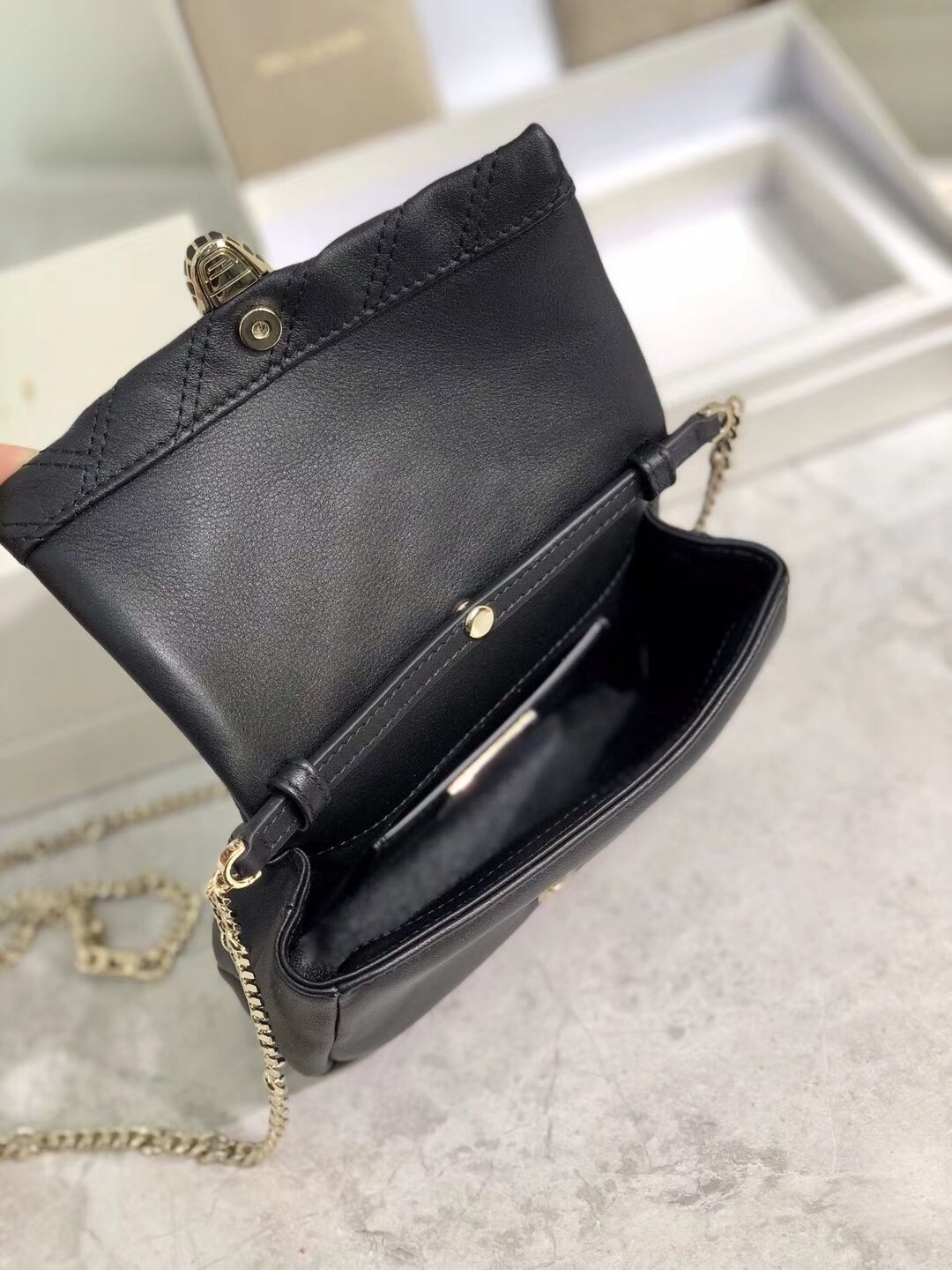 BVLGARI Shoulder Bag Calfskin Leather B288760 black