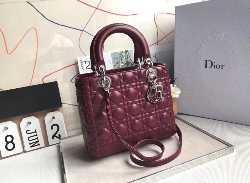 Dior Cannage Nano Lady Bag Original Leather CD3891 Vermillion