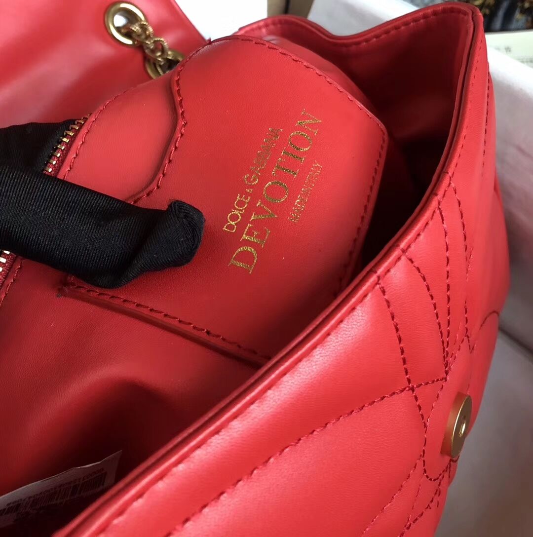 Dolce & Gabbana Origianl Leather Bag 4919 red