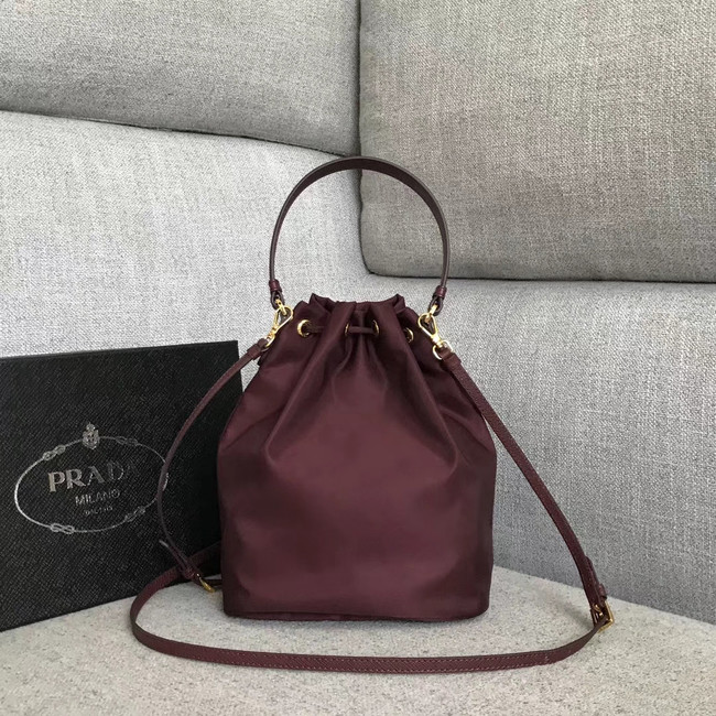 Prada Re-Edition nylon Tote bag 81166 Burgundy